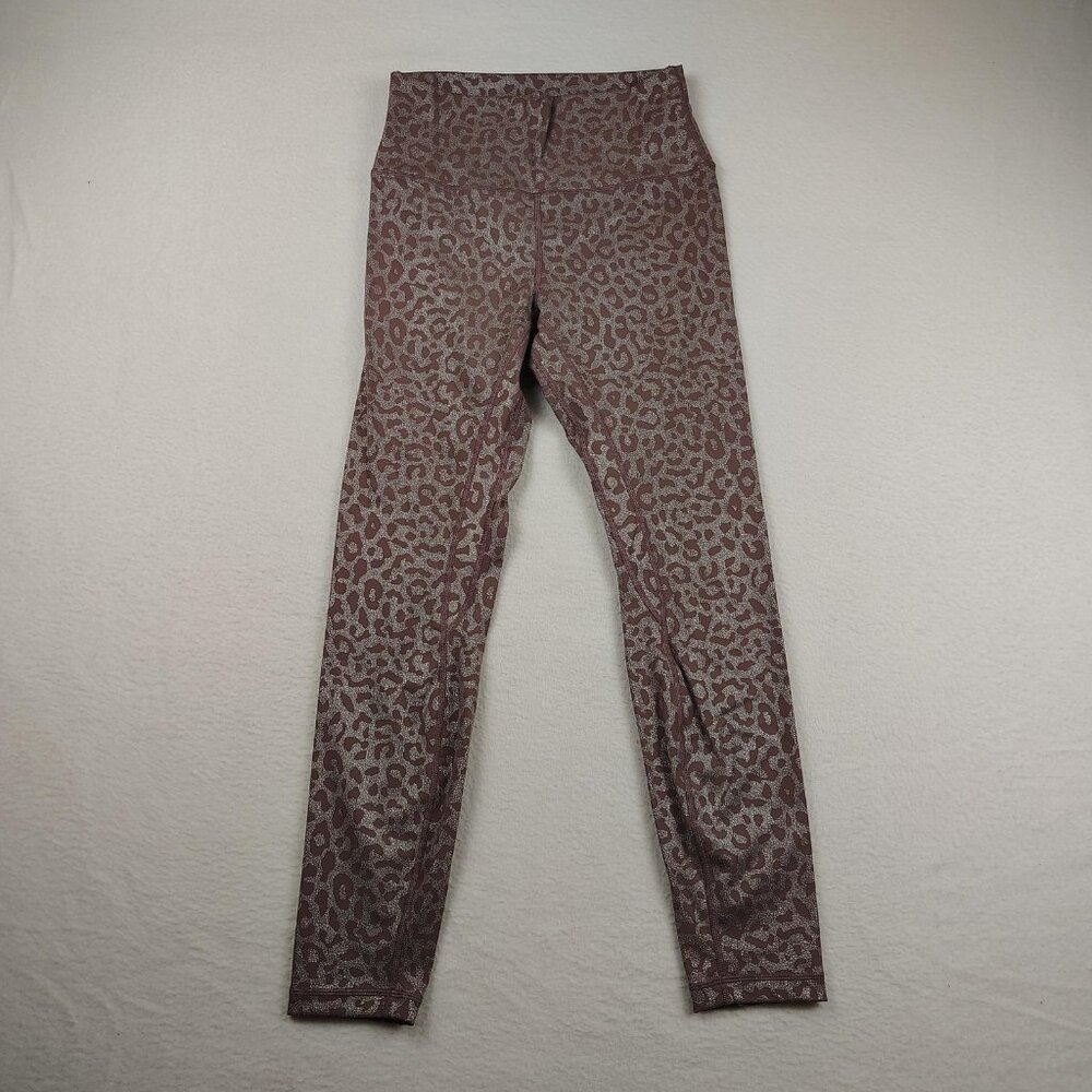 Zyia Purple Leopard Supreme High Rise Leggings Womens M 6-8 Athletic Yoga - Picture 4 of 11